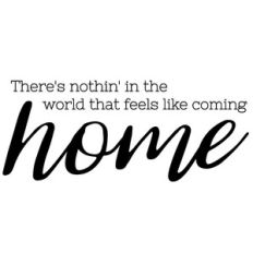 nothing in the world like coming home