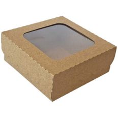 window cookie box with scallop lid