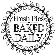 fresh pies baked daily wreath