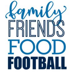 family friends food football