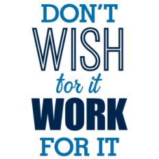 don't wish for it work for it