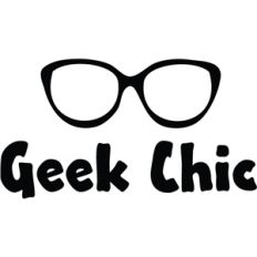 geek chic glasses and phrase
