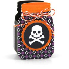 mason jar treat box  skull