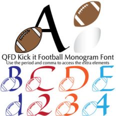 qfd kick it football monogram font
