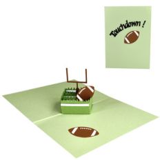 touchdown! football pop up box in a card