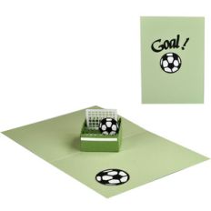 goal! soccer pop up box in a card