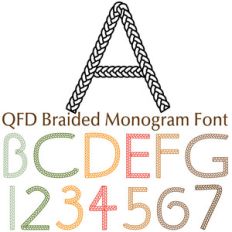 qfd braided monogram font