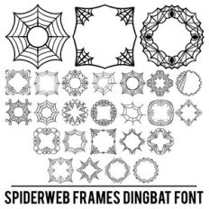 spiderweb frames dingbat font