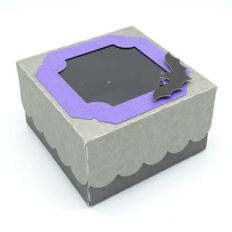 window lid square box with bat