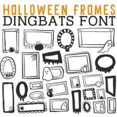 cg halloween frames dingbats