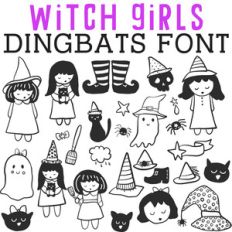 cg witch girls dingbats