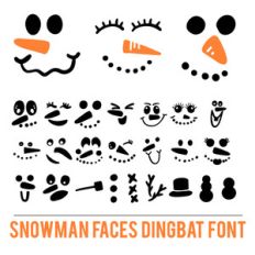 snowman faces dingbat font