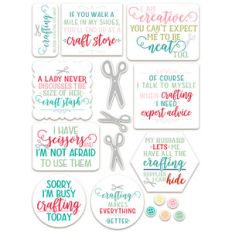 crafting themed stickers