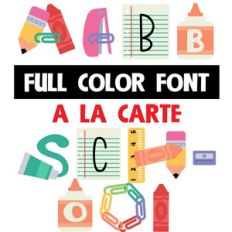 a la carte - school - color font