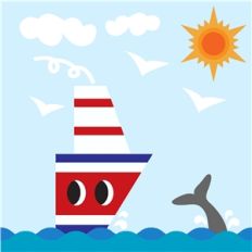 ship and whale tail