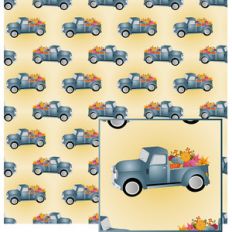 truck with flowers pattern