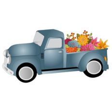 truck with flowers