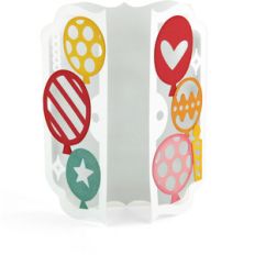 gatefold birthday card balloons