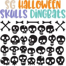 sg halloween skulls dingbats