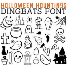 cg halloween hauntings dingbats