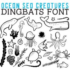 cg ocean sea creatures dingbats