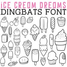 cg ice cream dreams dingbats