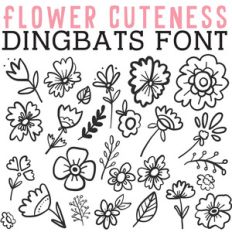 cg flower cuteness dingbats