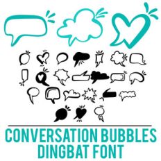 conversation bubbles dingbat font