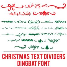 christmas text dividers dingbat font