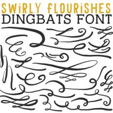 cg swirly flourishes dingbats