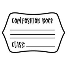 composition notebook label