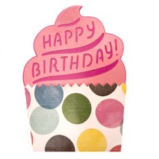 happy birthday cupcake gift card holder