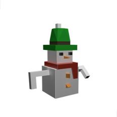 snowman lowpoly