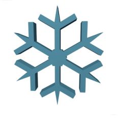 snowflake 3d lowpoly