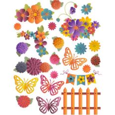 floral planning stickers in gem tone colors