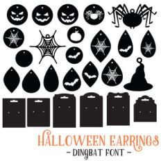 halloween earrings font