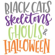 black cats halloween saying