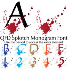qfd splotch monogram font
