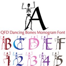 qfd dancing bones monogram font