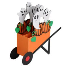 3d ghosties wheelbarrow card in a box