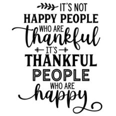 happy people are thankful