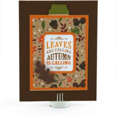 changing scene card autumn leaves