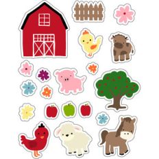 ml barn farm animals stickers