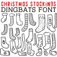 cg christmas stockings dingbats