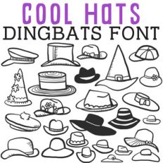 cg cool hats dingbats