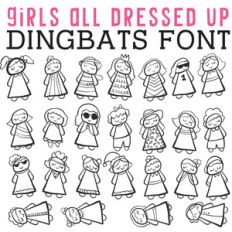 cg girls all dressed up dingbats