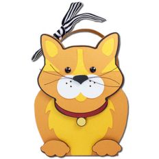 yellow cat handle basket