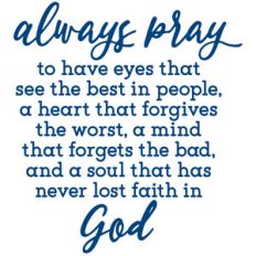 always pray