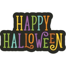 happy halloween phrase
