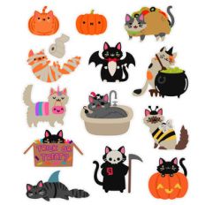 halloween kawaii cat stickers